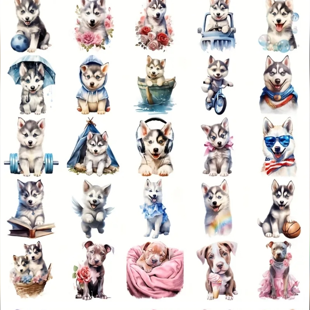 Vibrant Dog Breed Sticker Design Collection - Picture 4 of 6